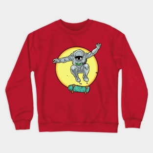 Skateboarding Astronaut Crewneck Sweatshirt